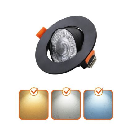 LED ugradno svetlo BRINO LED/3/5/7W/230V 3000/4000/6500K crna