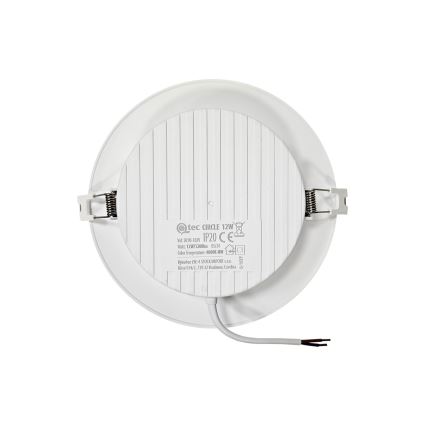 LED ugradno svetlo CIRCLE LED/12W/230V 4000K, prečnik 17 cm, bela