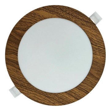 LED ugradno svetlo CIRCLE LED/12W/230V 4200K, prečnik 16,7 cm, braon