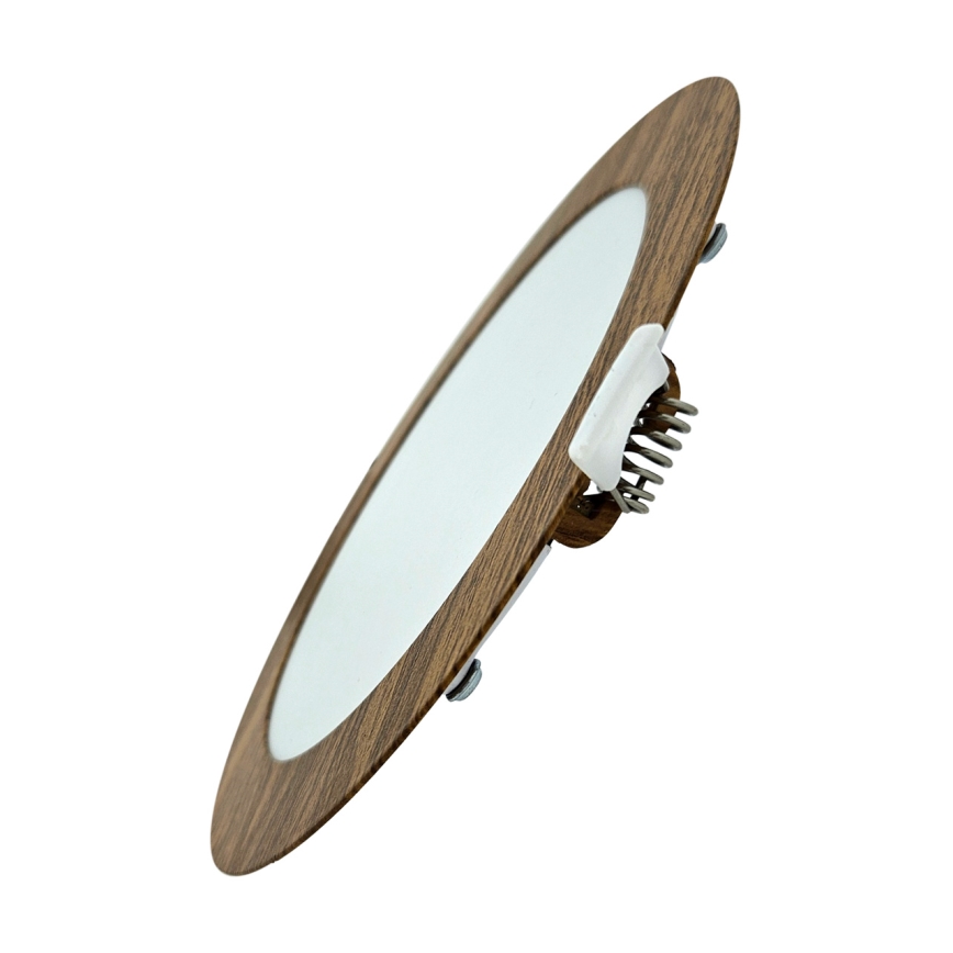 LED ugradno svetlo CIRCLE LED/12W/230V 4200K, prečnik 16,7 cm, braon