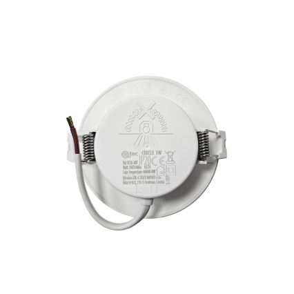 LED ugradno svetlo CIRCLE LED/3W/230V 4000K preč. 9 cm belo