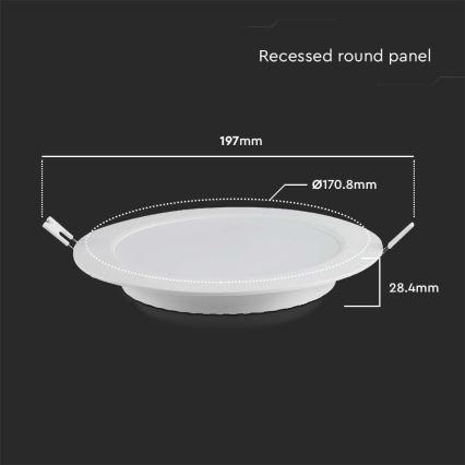 LED ugradno svetlo LED/12W/230V 3000K