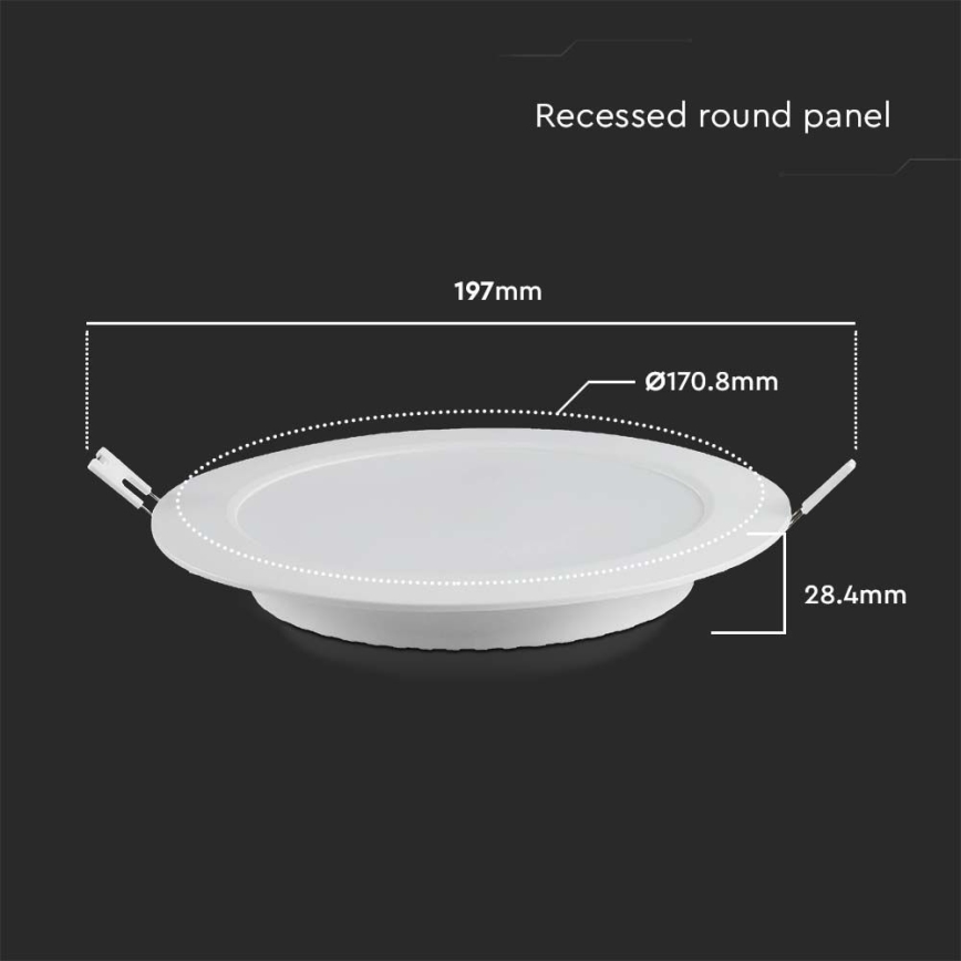 LED ugradno svetlo LED/12W/230V 3000K