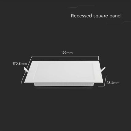 LED ugradno svetlo LED/12W/230V 6500K