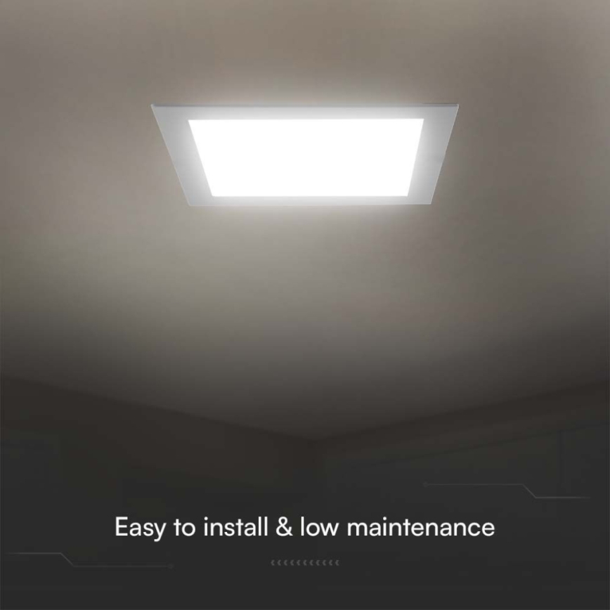 LED ugradno svetlo LED/3W/230V 9x9 cm 6500K bela