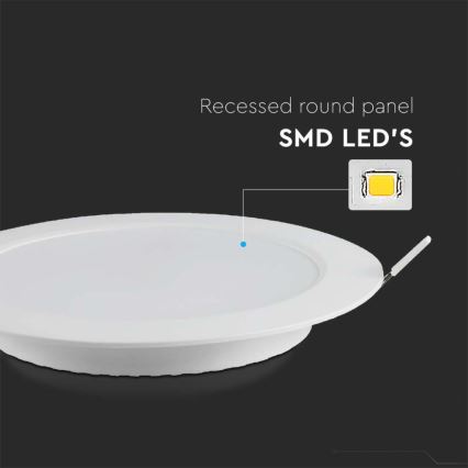 LED ugradno svetlo LED/3W/230V, prečnik 9,5 cm, 4000K, belo