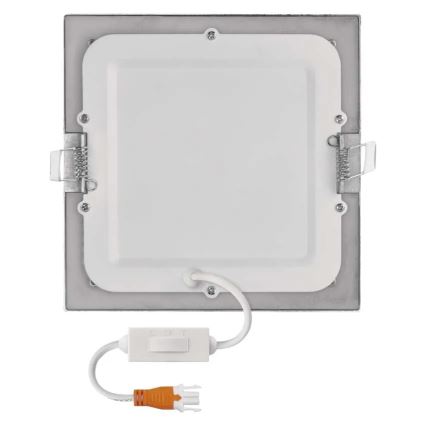 LED ugradno svetlo NEXXO LED/12,5W/230V 3000/3500/4000K srebrno 17x17 cm