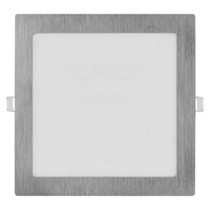 LED ugradno svetlo NEXXO LED/18W/230V 3000/3500/4000K, srebrno, 22,5x22,5 cm