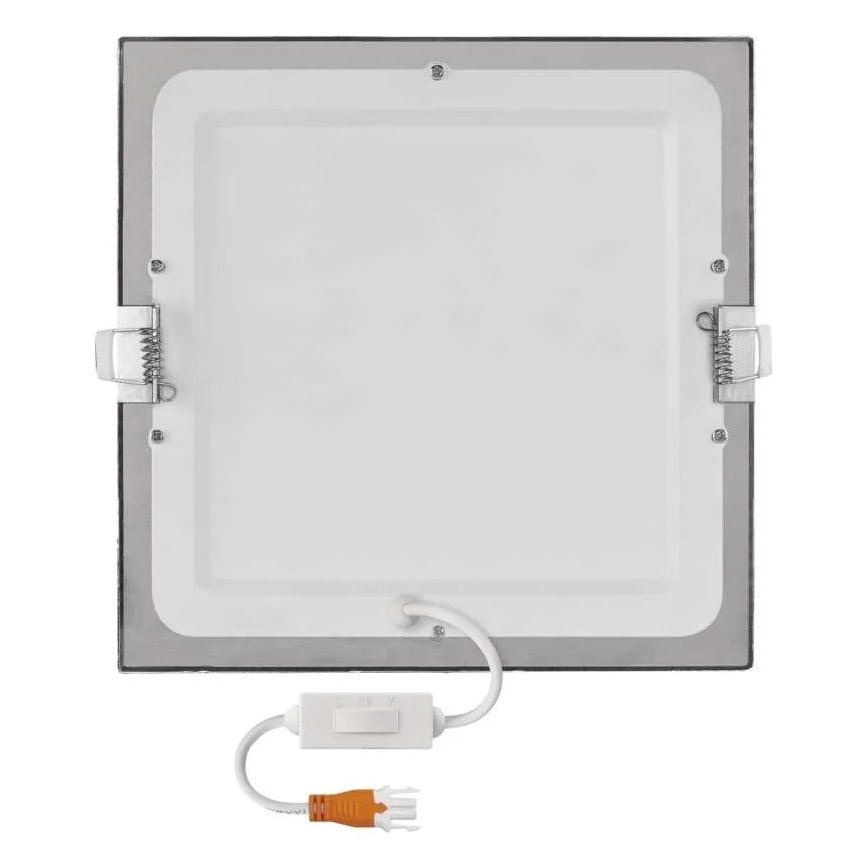 LED ugradno svetlo NEXXO LED/18W/230V 3000/3500/4000K, srebrno, 22,5x22,5 cm