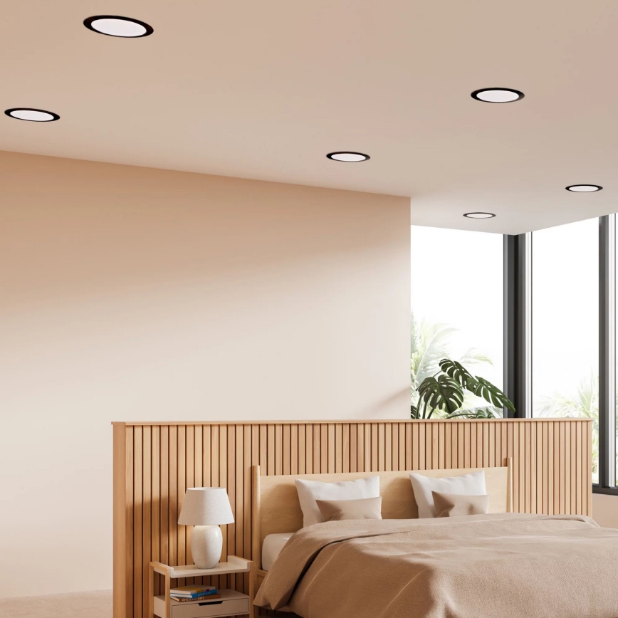 LED ugradno svetlo RIGEL LED/14W/230V 4000 K, prečnik 22 cm, crno
