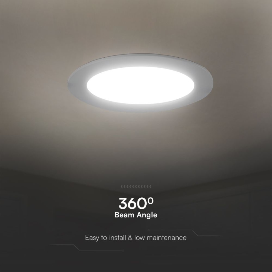 LED ugradno svetlo sa SAMSUNG čipom LED/6W/230V 3000K, prečnika 12 cm, belo