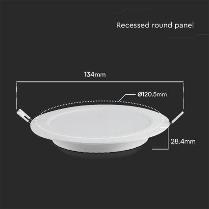 LED ugradno svetlo sa SAMSUNG čipom LED/6W/230V 3000K, prečnika 12 cm, belo