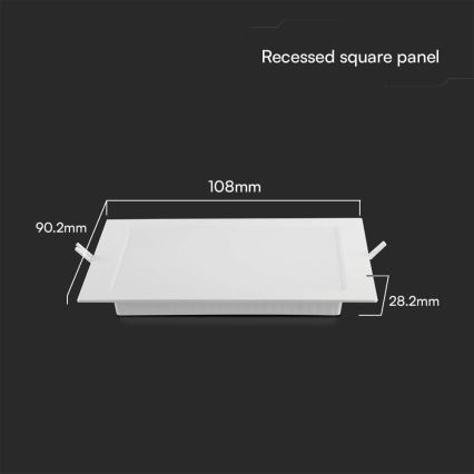 LED ugradno svetlo SAMSUNG CHIP LED/3W/230V 3000K 9x9 cm belo