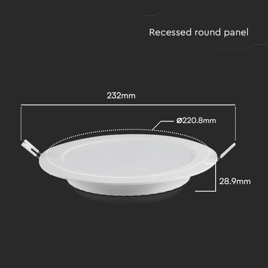 LED ugradno svetlo SAMSUNG čip LED/18W/230V 4000K prečnik 22 cm belo