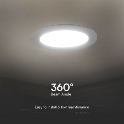 LED ugradno svetlo SAMSUNG čip LED/18W/230V 6500K Ø 22 cm bela