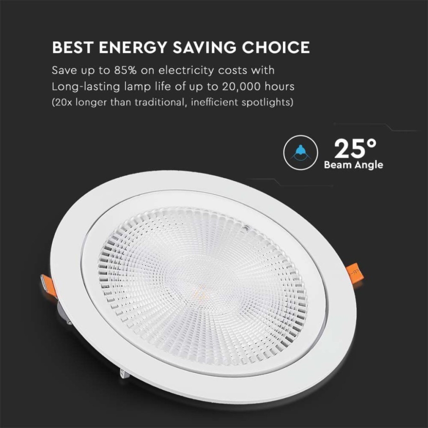 LED ugradno svetlo SAMSUNG čip LED/20W/230V 4000K