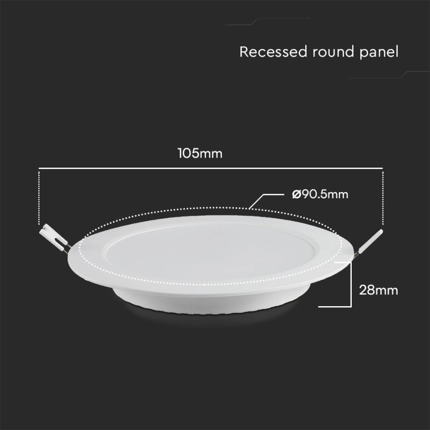LED ugradno svetlo SAMSUNG čip LED/3W/230V 3000K prečnik 9,5 cm bela