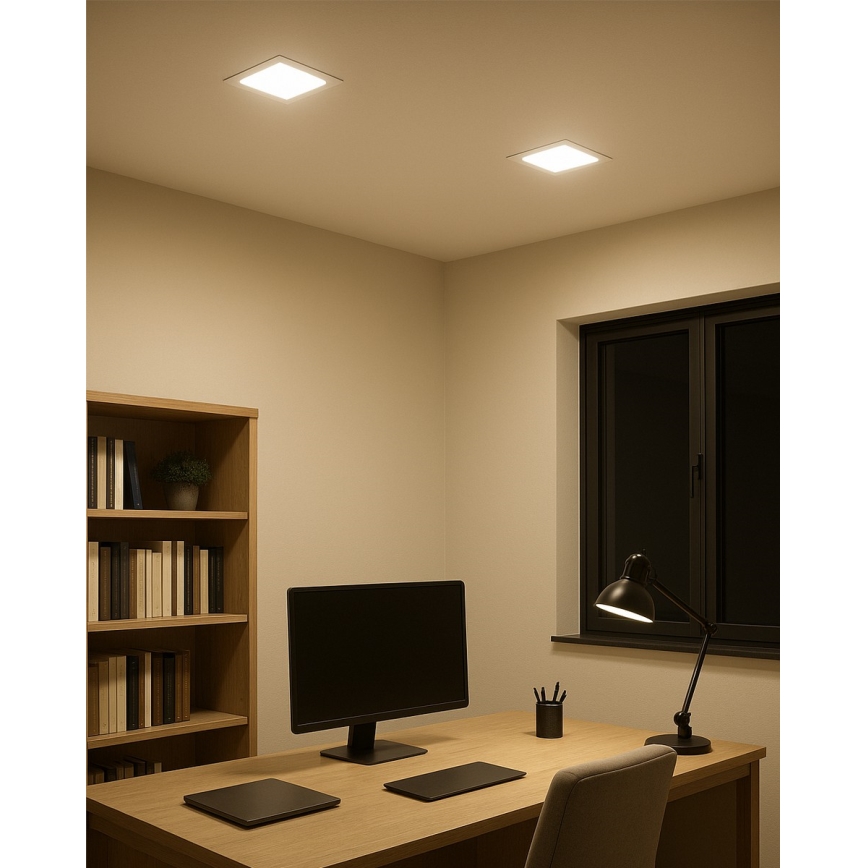 LED ugradno svetlo SQUARE LED/15W/230V 4200K 18,8x18,8 cm belo
