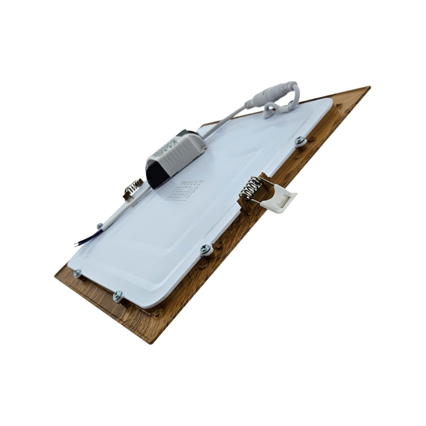 LED ugradno svetlo SQUARE LED/18W/230V 4200K 22x22 cm braon