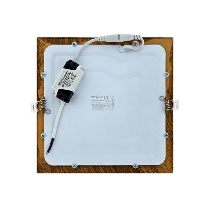 LED ugradno svetlo SQUARE LED/18W/230V 4200K 22x22 cm braon
