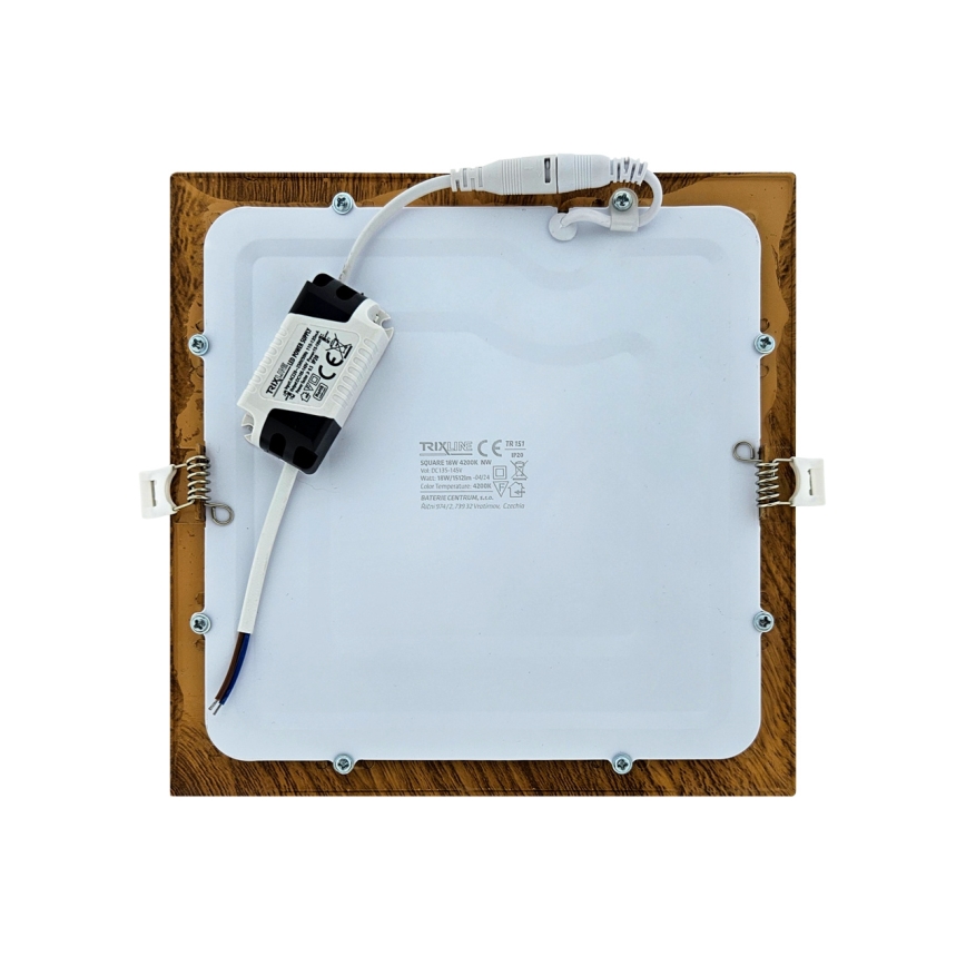 LED ugradno svetlo SQUARE LED/18W/230V 4200K 22x22 cm braon
