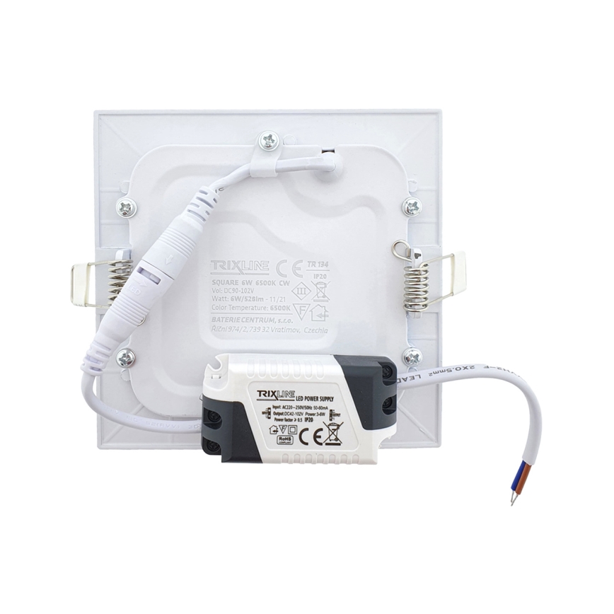 LED ugradno svetlo SQUARE LED/6W/230V 6500K 11,8x11,8 cm belo