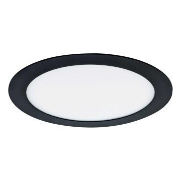 LED ugradno svetlo VEGA LED/18W/230V 2900/3900/5800K prečnika 22,5 cm crna