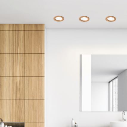 LED ugradno svetlo WOODY SPOT LED/12,5W/230V 3000K hrast prečnik 16 cm