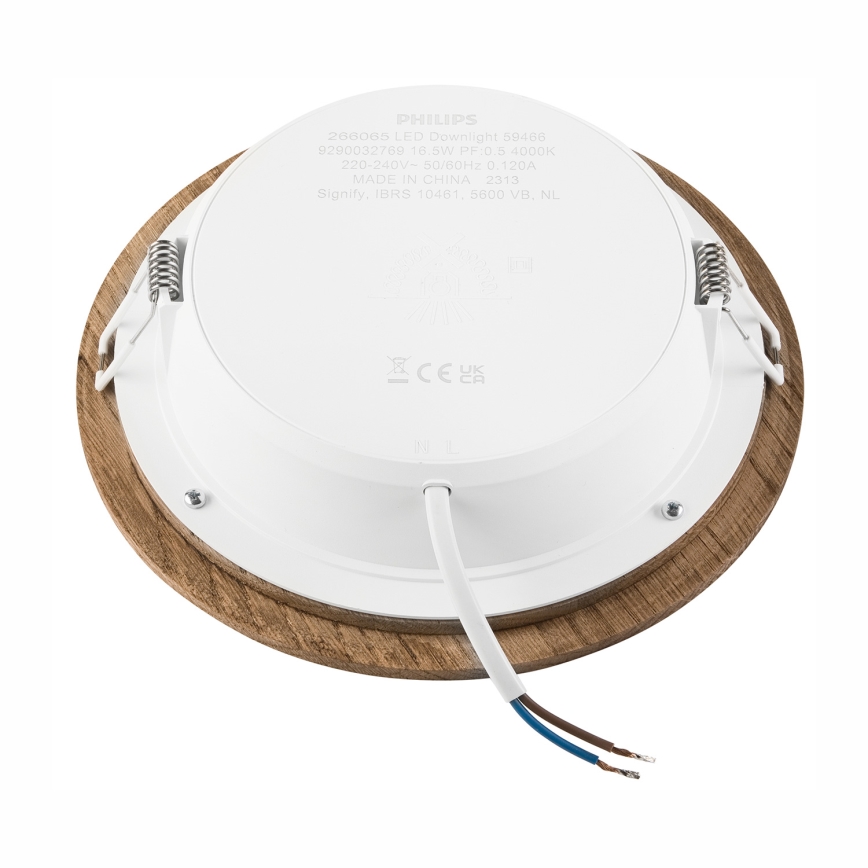 LED ugradno svetlo WOODY SPOT LED/16,5W/230V 4000K orah preč. 18,5 cm