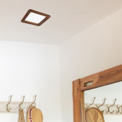 LED ugradno svetlo WOODY SPOT LED/17W/230V 3000K trešnja 18,5x18,5 cm