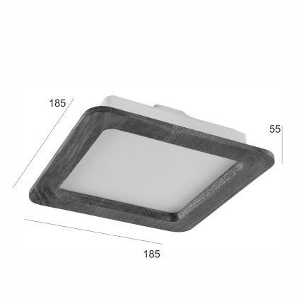 LED ugradno svetlo WOODY SPOT LED/17W/230V 3000K trešnja 18,5x18,5 cm
