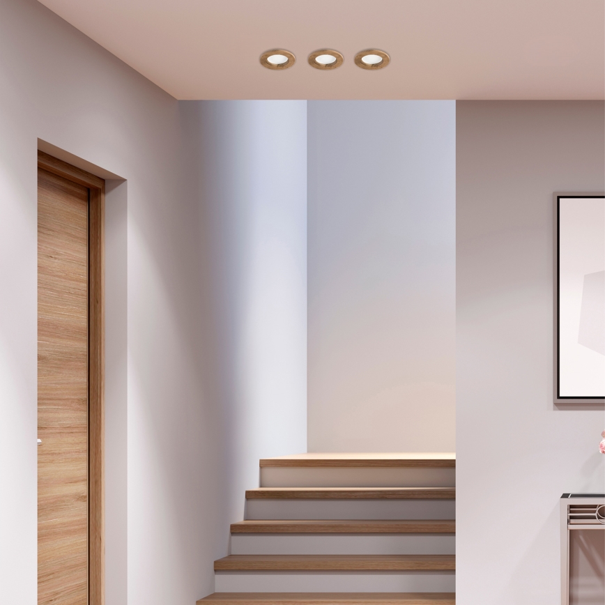 LED ugradno svetlo WOODY SPOT LED/5,5W/230V 4000K orah prečnik 10 cm