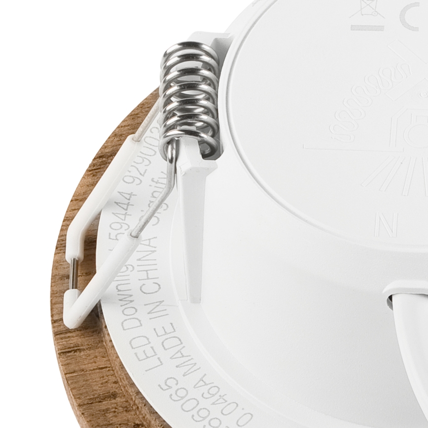 LED ugradno svetlo WOODY SPOT LED/5,5W/230V 4000K orah prečnik 10 cm