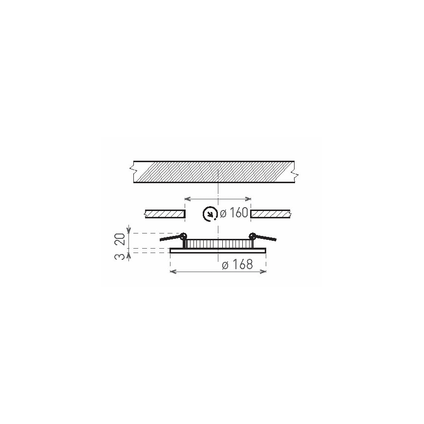 LED ugradno svetlo za kupatilo VEGA LED/12W/230V 2800K prečnik 16,8 cm IP44