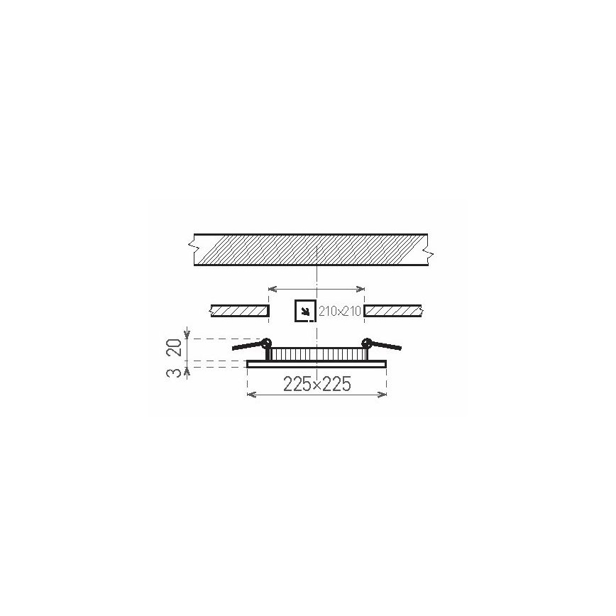 LED ugradno svetlo za kupatilo VEGA LED/18W/230V 3800K 22,5 cm IP44
