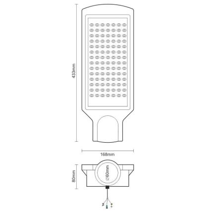 LED ulična lampa LED/100W/170-400V IP65