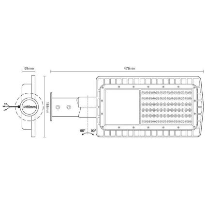 LED ulična lampa LED/30W/230V 5000K IP65