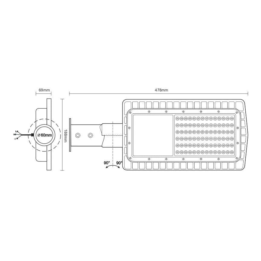 LED ulična lampa LED/30W/230V 5000K IP65