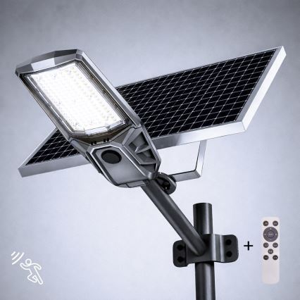LED prigušiva ulična lampa sa senzorom i solarnim panelom KOBRA LED/400W/3,2V 24000 mAh IP65 antracit + daljinski upravljač