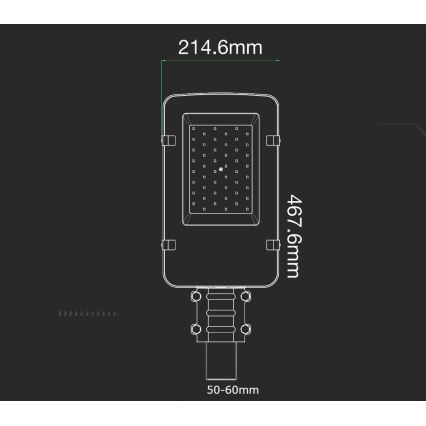 LED Ulična lampa SAMSUNG čip LED/50W/230V 4000K IP65