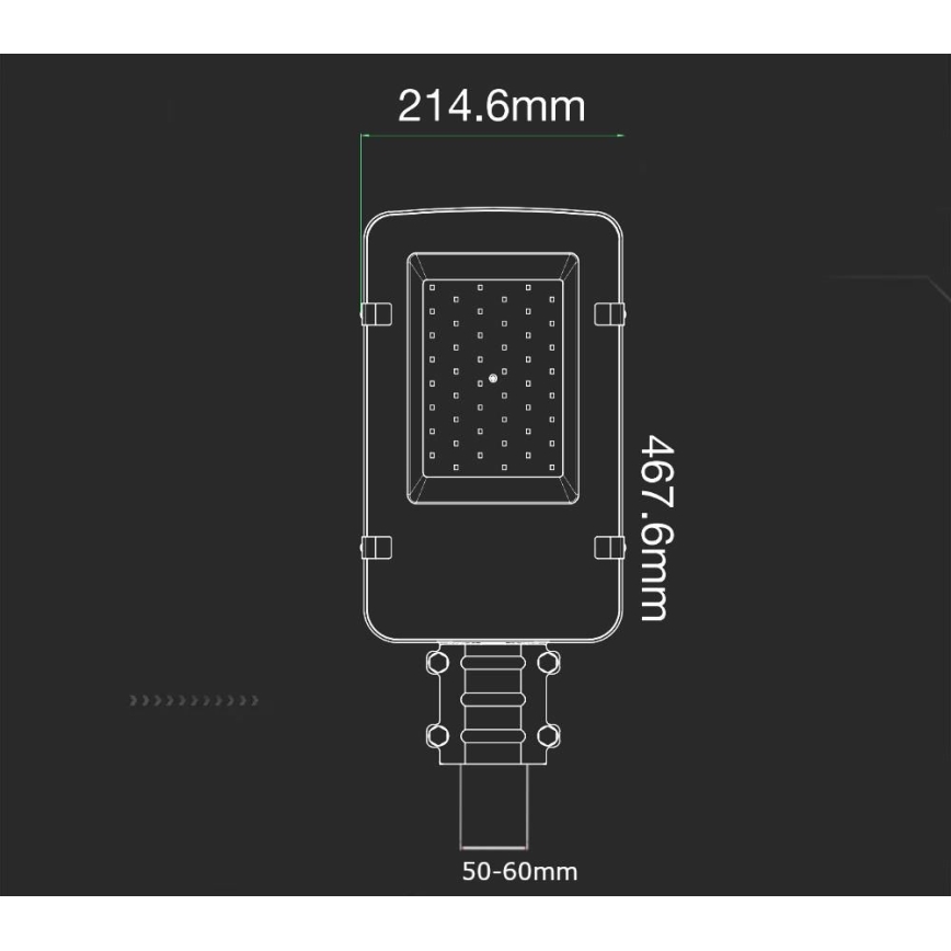 LED Ulična lampa SAMSUNG čip LED/50W/230V 4000K IP65