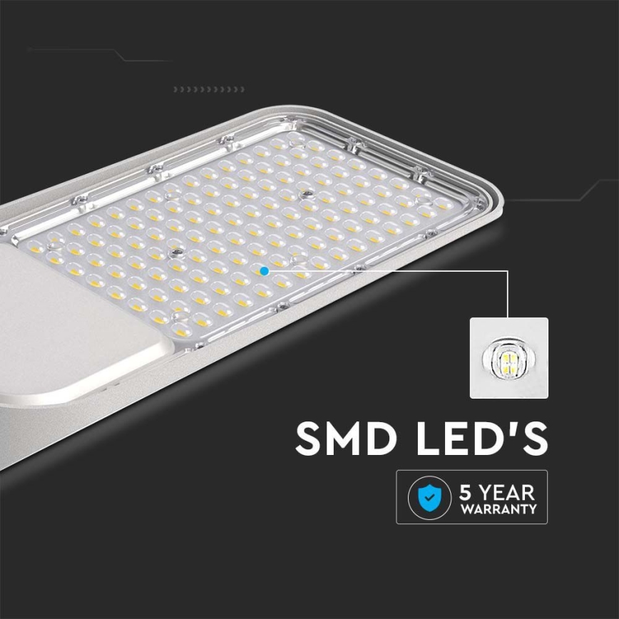 LED ulična svetiljka SAMSUNG čip LED/100W/230V 6500K IP65 siva