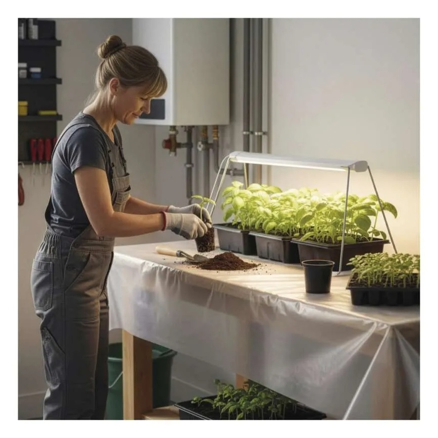 LED unutrašnja lampa za uzgoj biljaka GROW LED/15W/230V