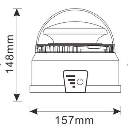 LED upozoravajući majak LED/12-24V IP65 + daljinsko upravljanje