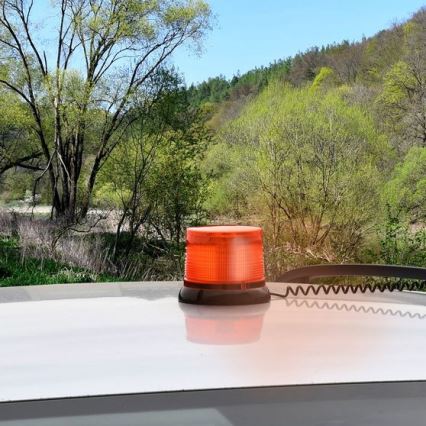 LED upozoravajući majak na magnetu LED/20W/12-24V narandžasti