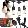 LED Vanjski dekorativni niz 30xE27/1W/230V 16,44 m IP44 crna