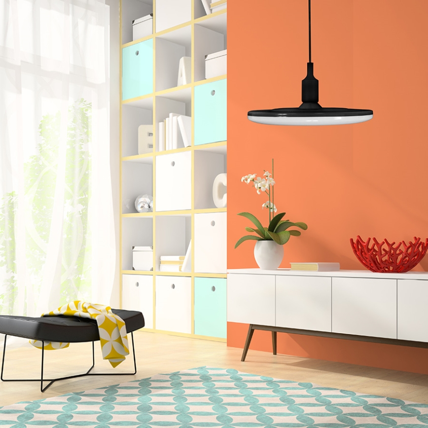 LED viseća svetiljka KIKI 1xE27/15W/230V crna