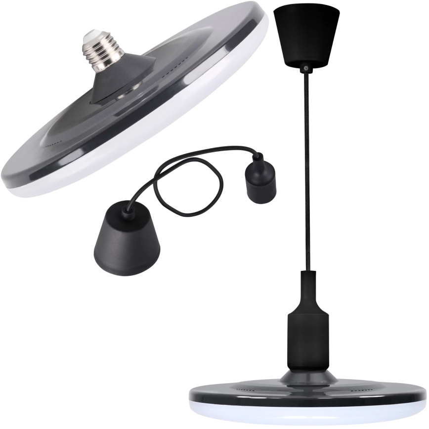 LED viseća svetiljka KIKI 1xE27/15W/230V crna