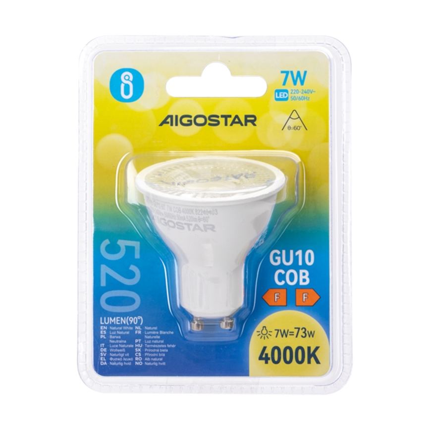 LED žarulja COB GU10/7W/230V 4000K - Aigostar