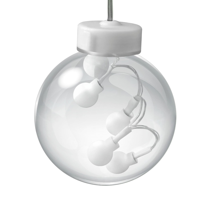 LED zavesa WISH BALLS 108xLED/8 funkcija 4,5 m topla bela